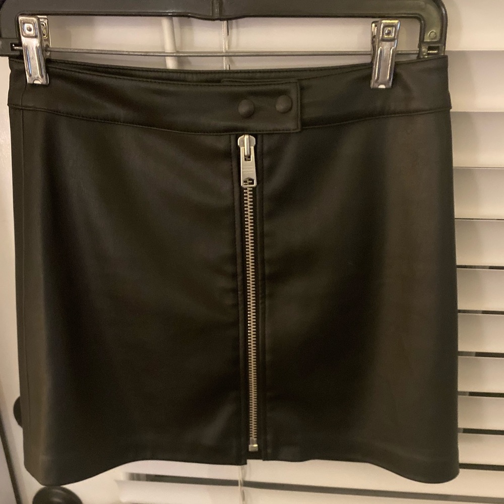 All saints leather mini skirt